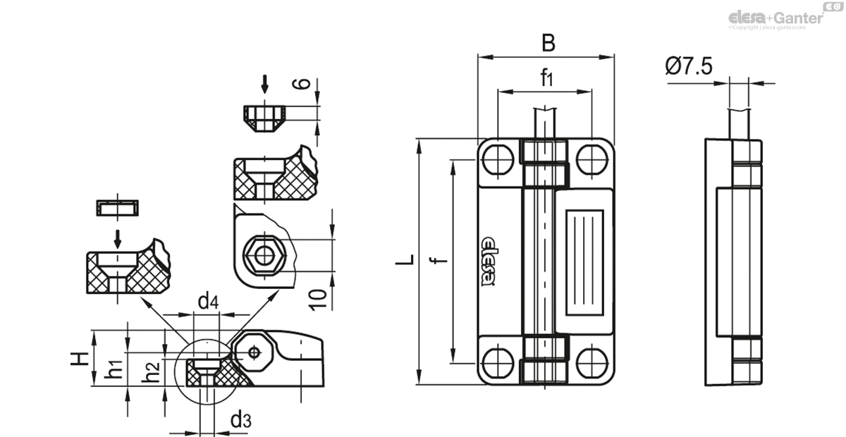8-polige kabel, lengte 2 of 5 meter, axiale uitgang aan de achterzijde