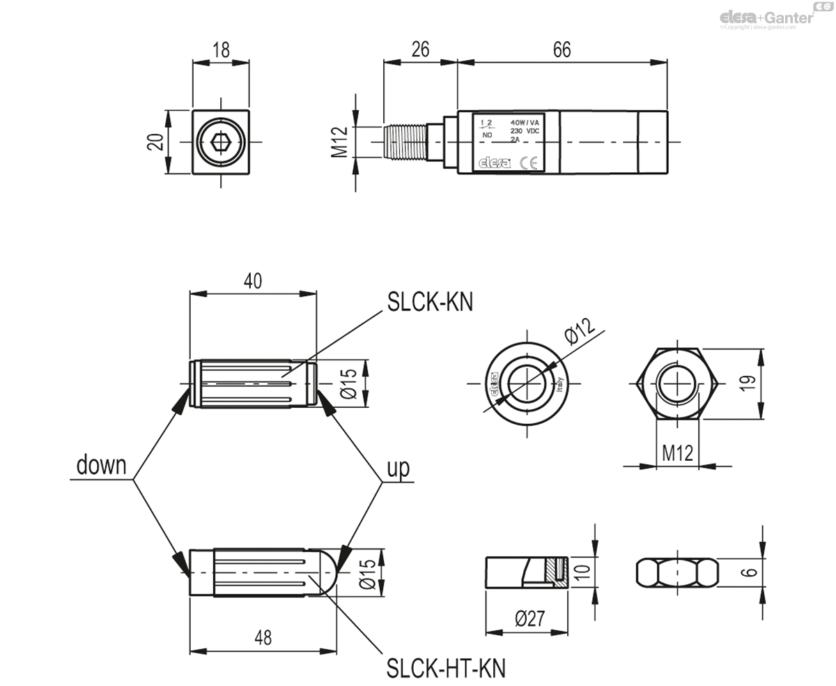 Met mannelijke M12-connector, voor toepassingen met temperaturen tot 120°C