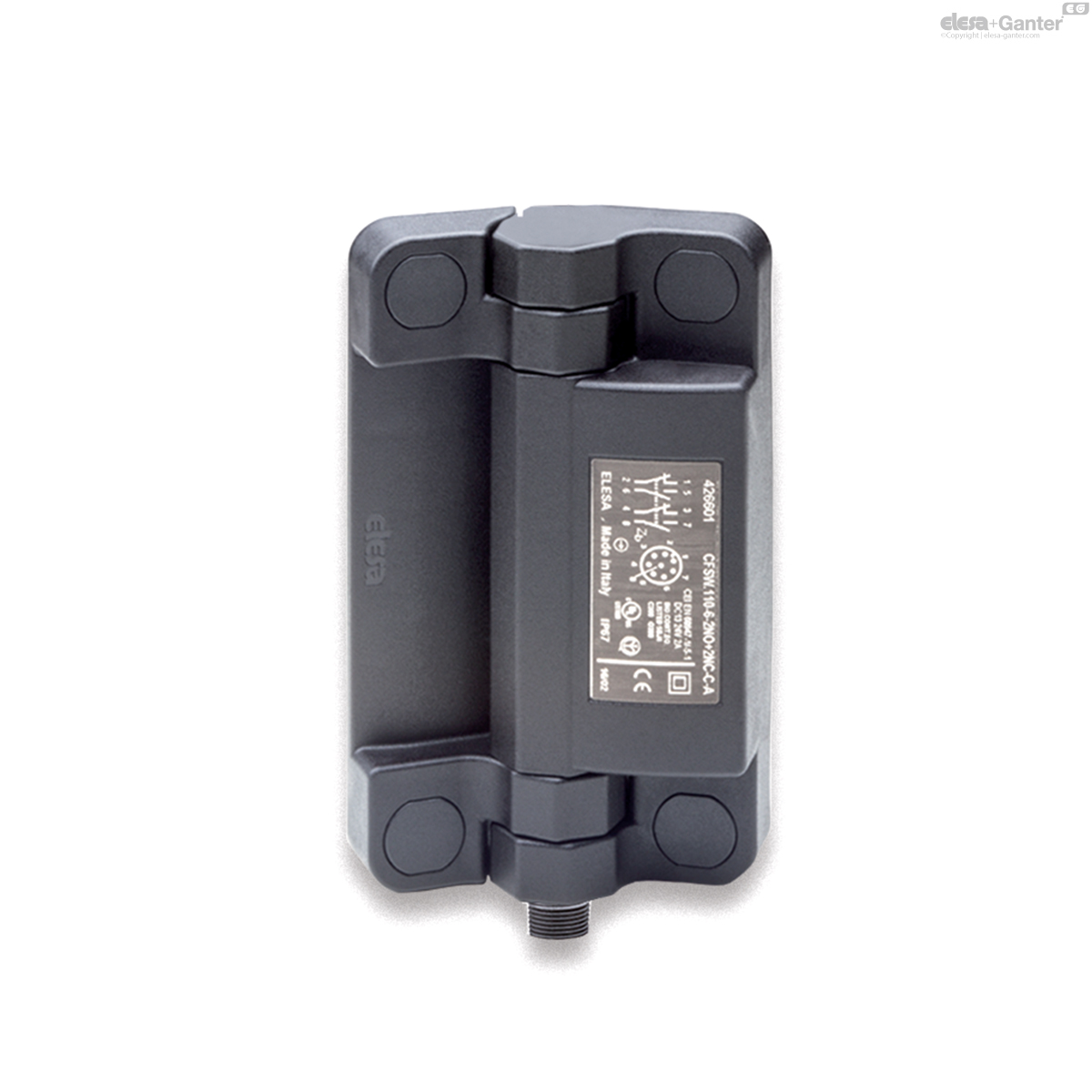 8 pole male connector, bottom axial output