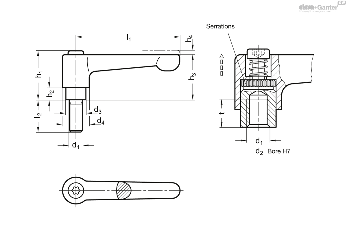 with threaded stud