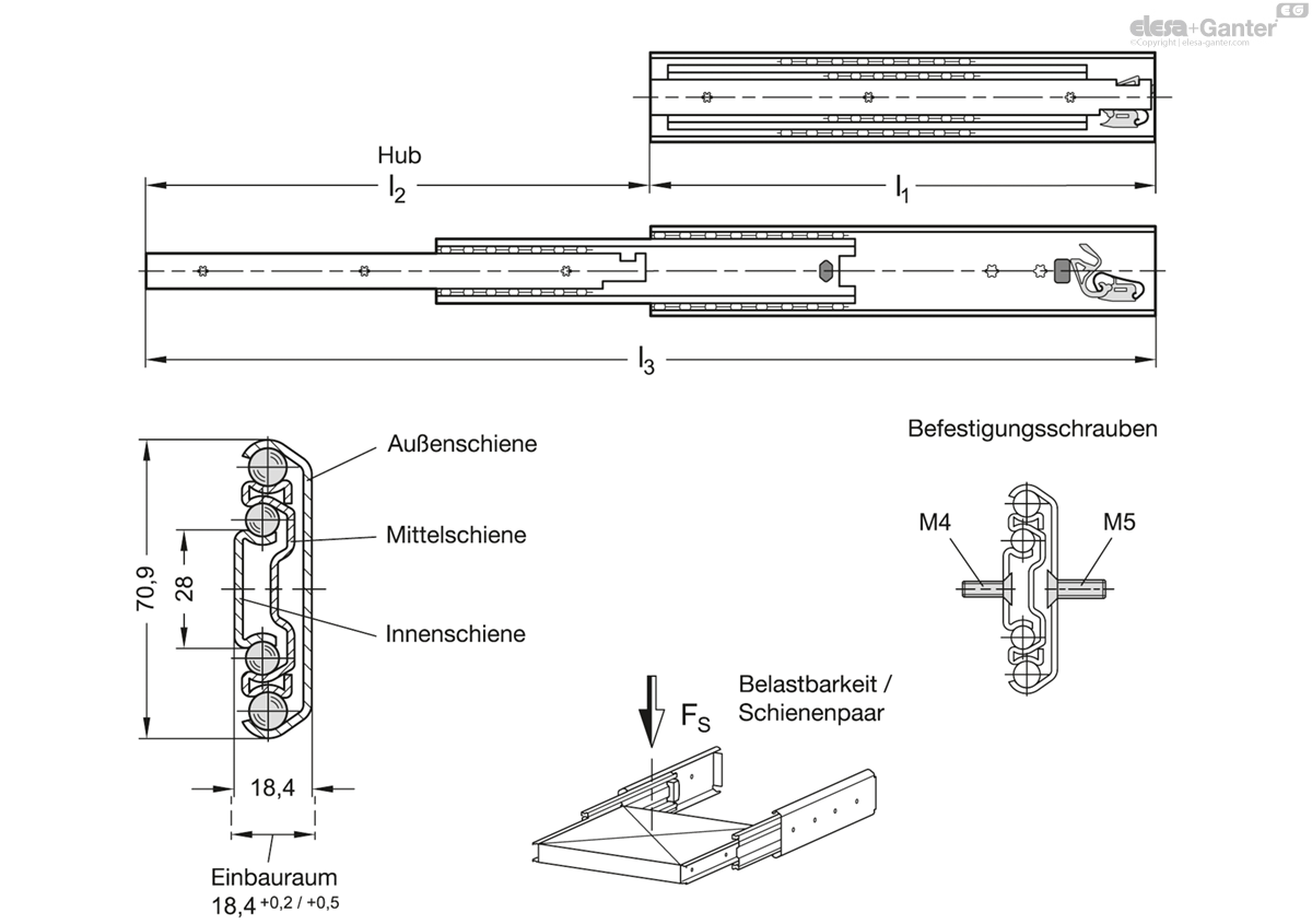 1432-550-B-2-ZB       (= 1 PAIR = 2 GUIDES ) drawing