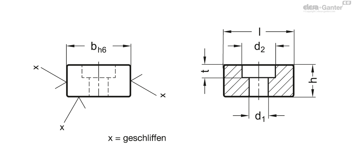 Flache Nutensteine