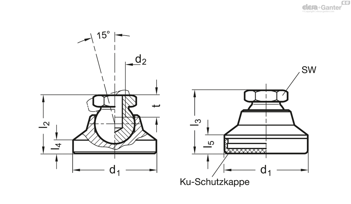 Edelstahl-Gelenkfüße
