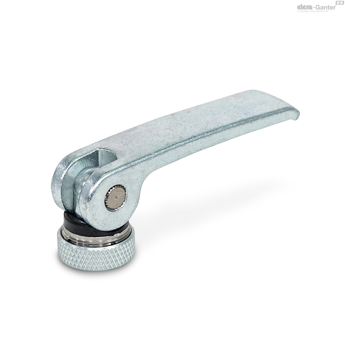 With internal thread, plastic contact plate with setting nut