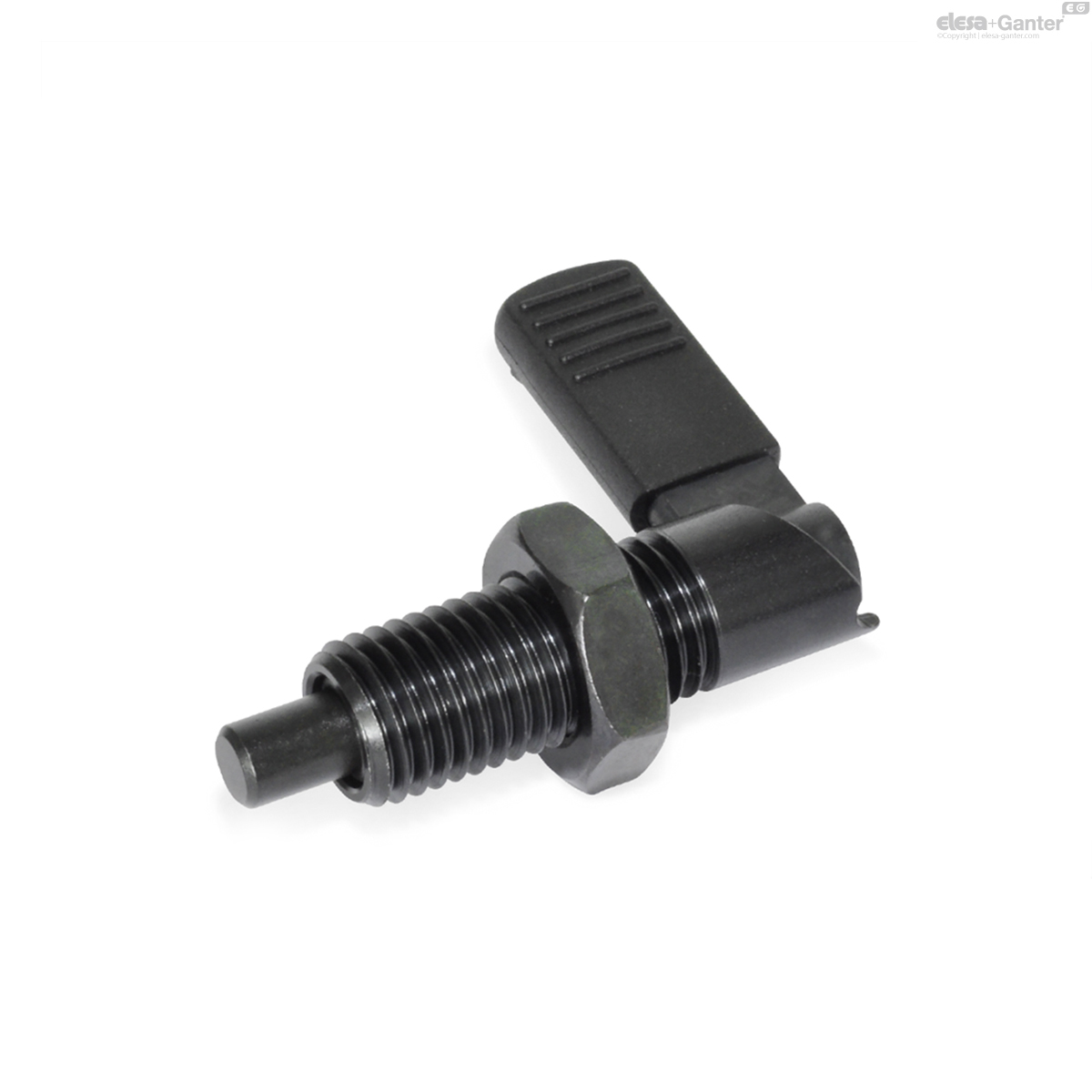 Right-hand lock, with plastic cap, with lock nut