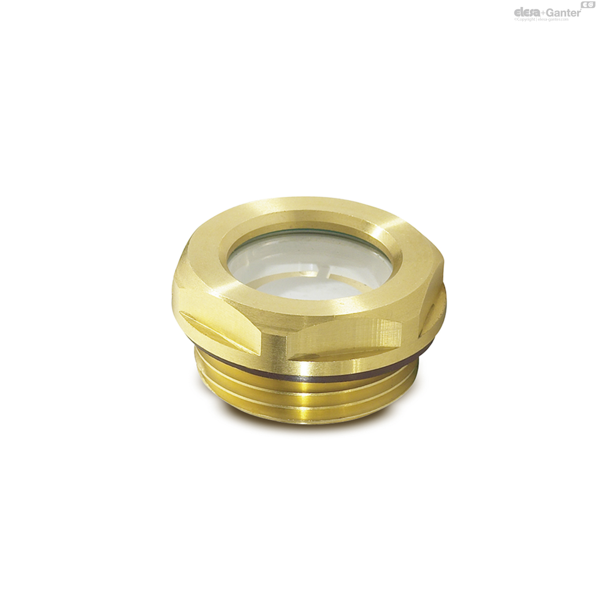 Oil level sight glasses