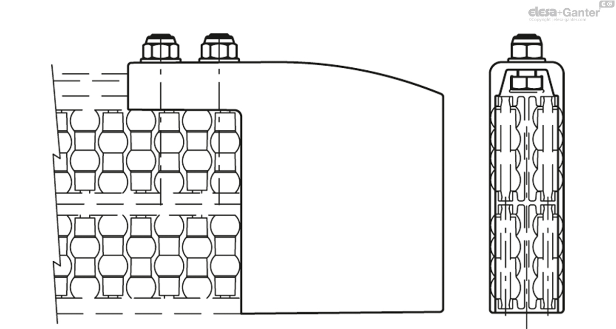 Separation block for GCA-4 central guides