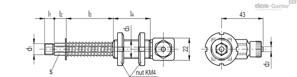 VPC-55-90-G1/4-M-L drawing