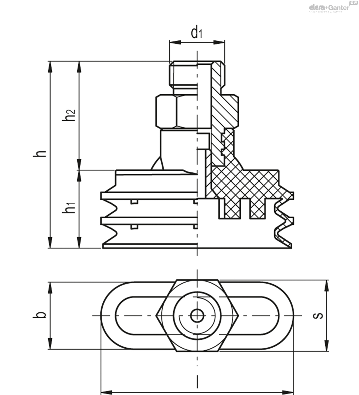 VVG-25-75-G1/4-M-A drawing