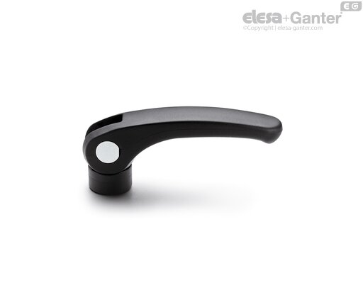 Without adjustable ring-nut, rotating pin with zinc-plated steel threaded hole