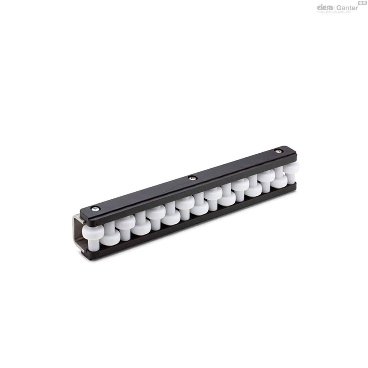 One row of rollers