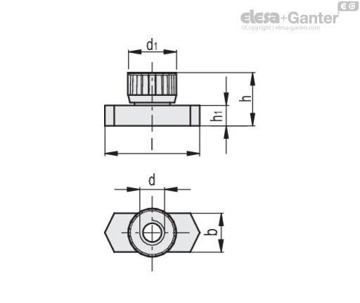 DCE-NTG-S-M6-ZN+CG drawing