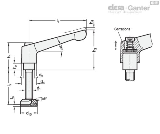 306-30-M6-50-RDN-R drawing