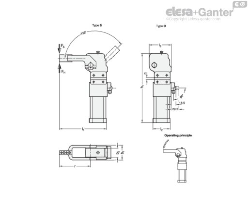 Avec bras de serrage