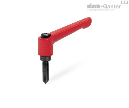Insert steel, conical end hardened