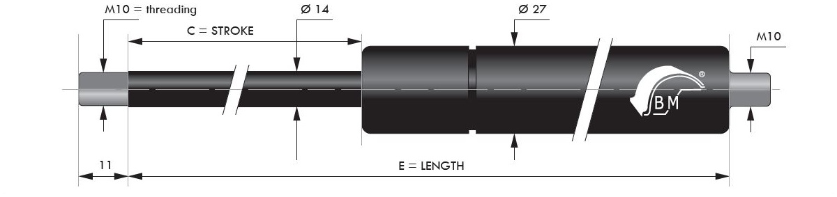 ST-150-1200-VD14-E368-M10     (E=368) drawing