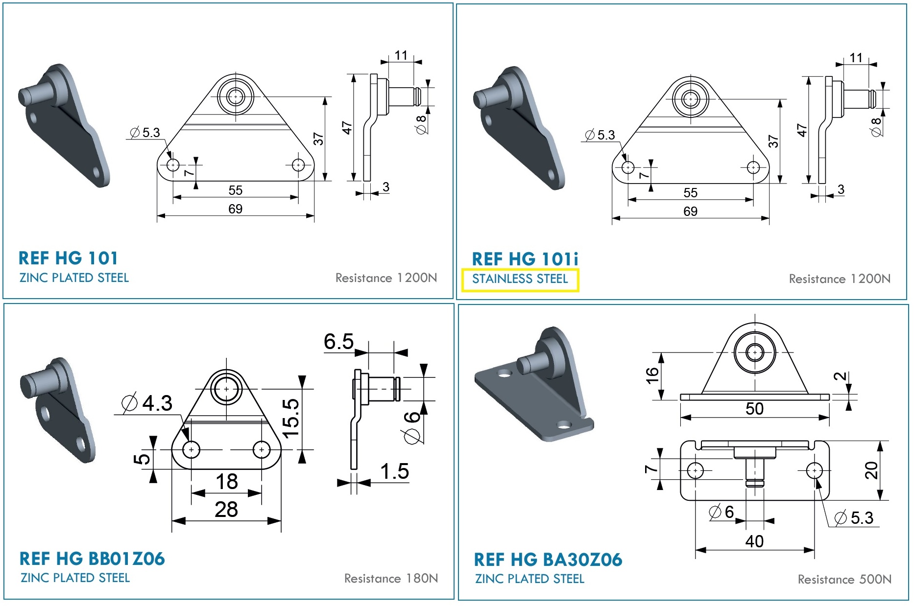 STP101  ( ALU - BRACKET - 800N ) drawing