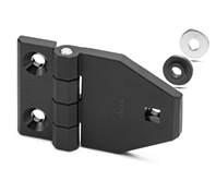 Hinges for mounting on glass or panels