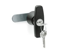 Lever latches with lock key