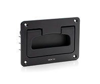 Folding handle with recessed tray