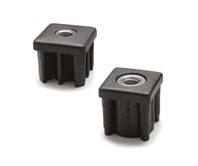 Square end-caps for tubes