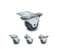 Dubbele zwenkwielen voor het algemene publiek met stalen beugel