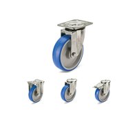 Roulettes avec support en acier inoxydable