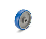 Injected polyurethane castor wheels