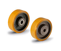 Mould-on polyurethane wheels