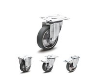 Castors with steel bracket