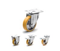 Castors with steel bracket