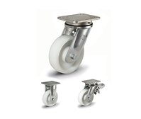 Castors with bracket for heavy loads