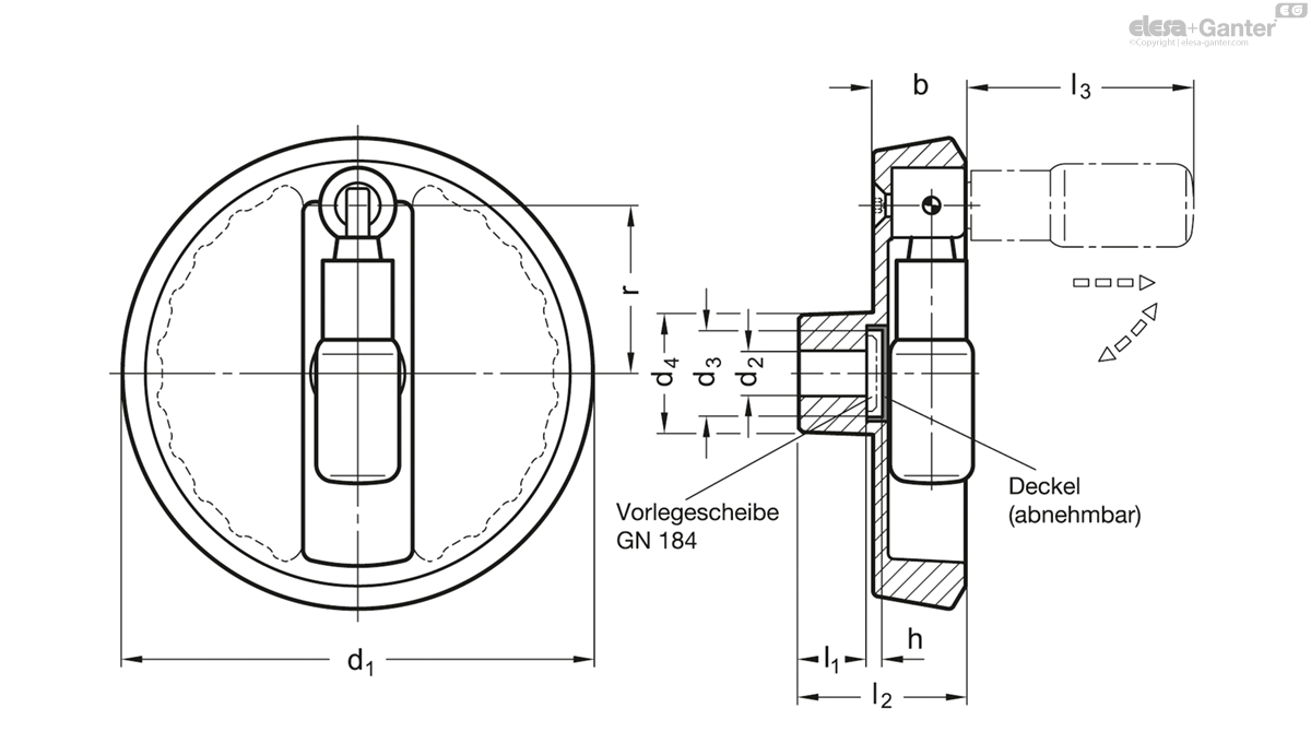 mit Nabennut DIN 6885-1 P9