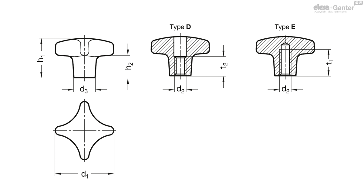 Stainless Steel-Hand knobs