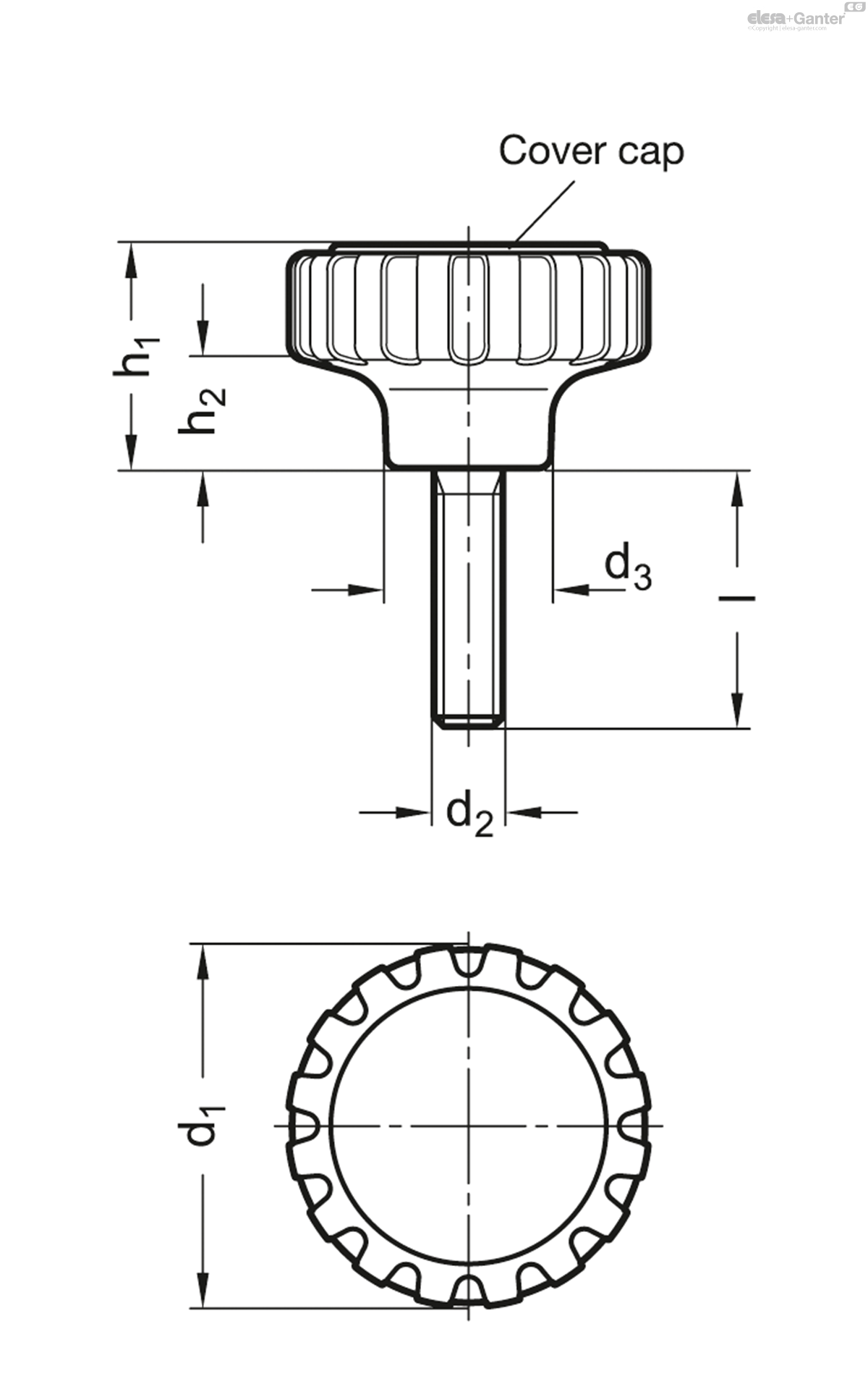 mit Gewindebolzen, Stahl