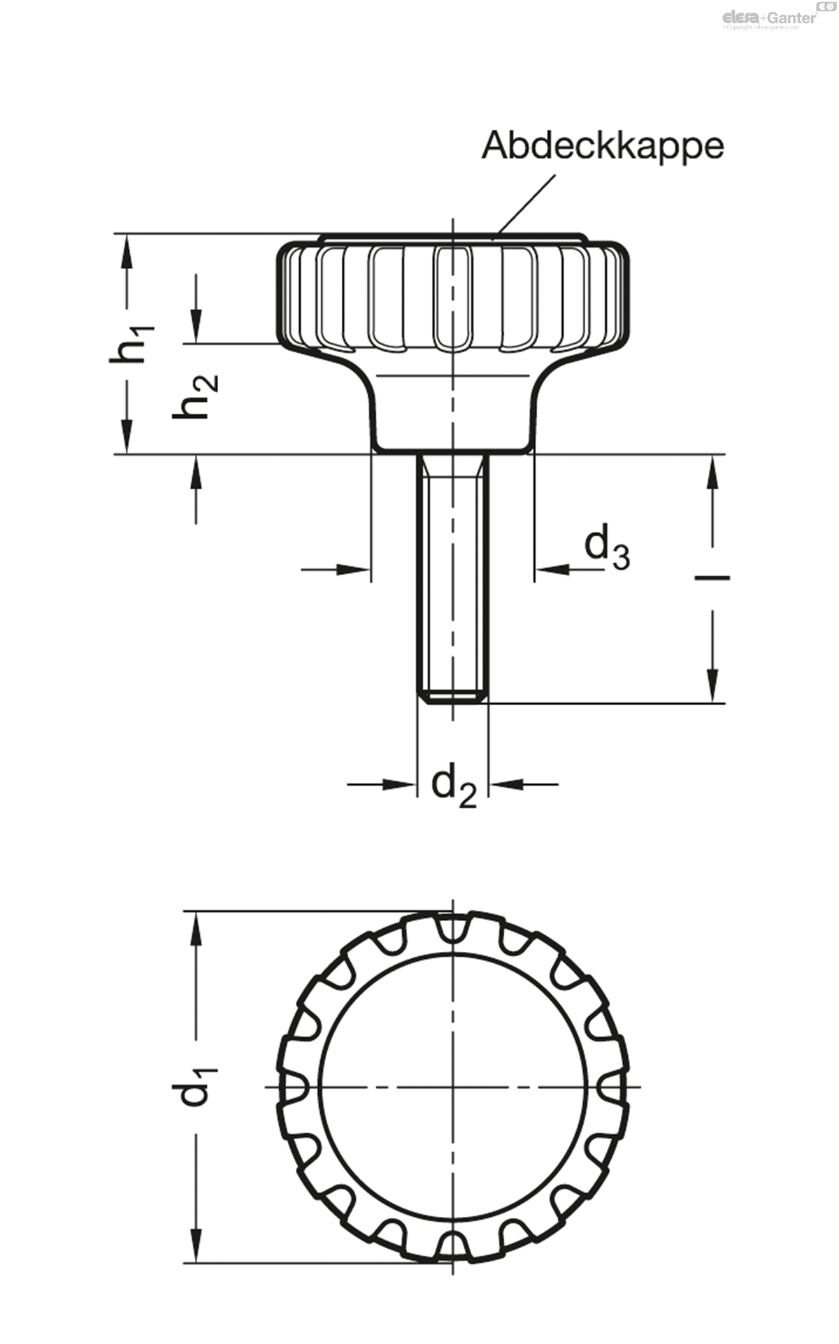 mit Gewindebolzen, Stahl