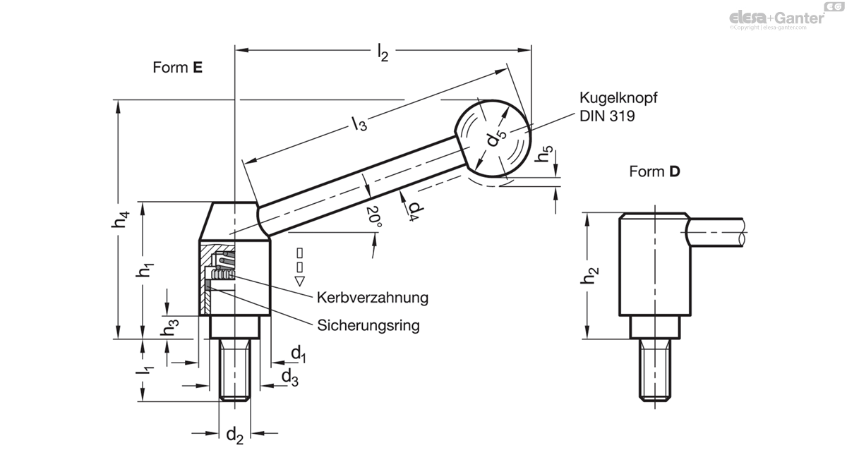 mit Außengewinde