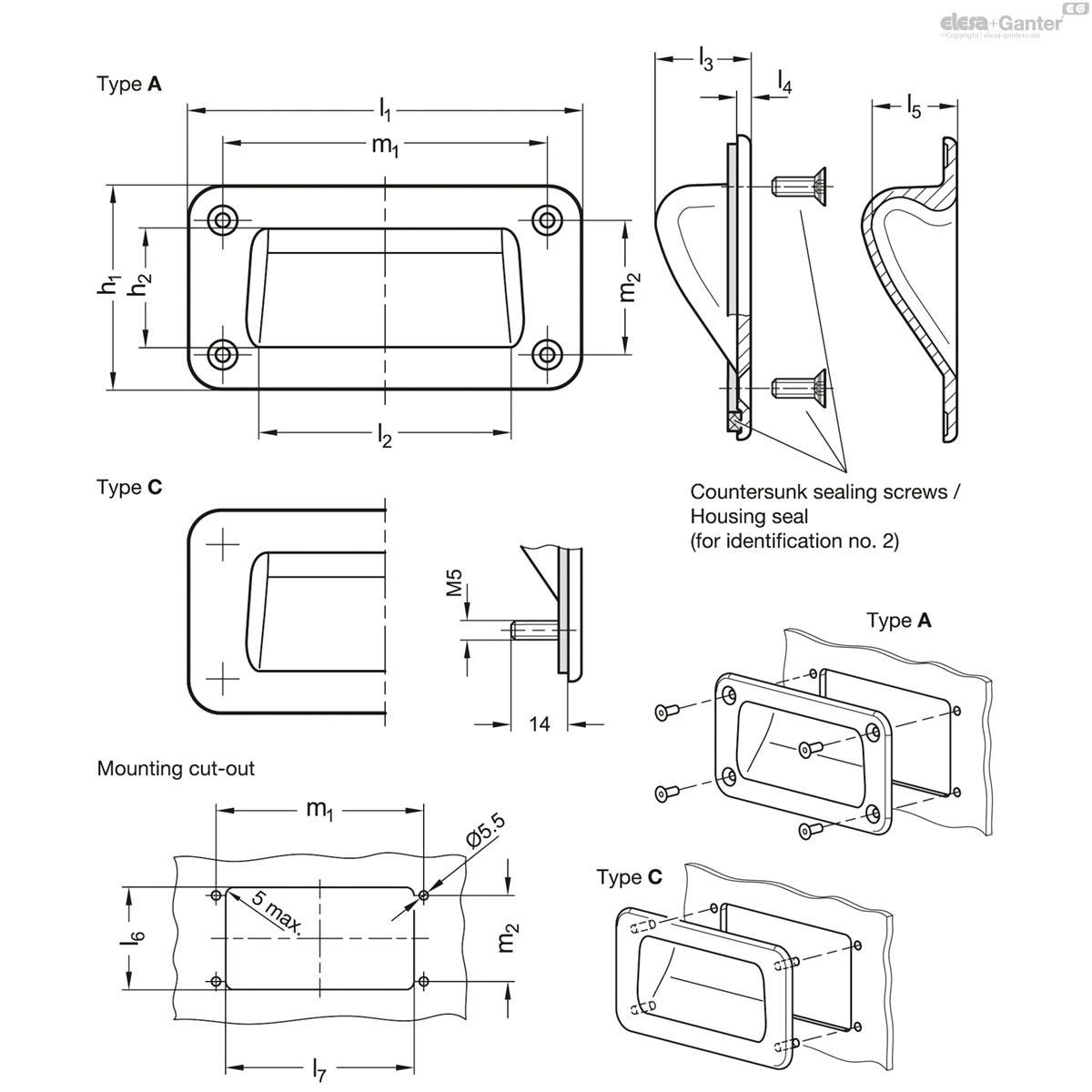 Mounting from the operator‘s side, with seal