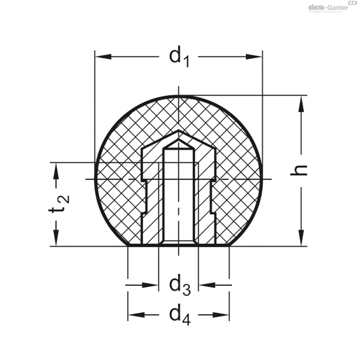 Plastic with Bushing in Brass