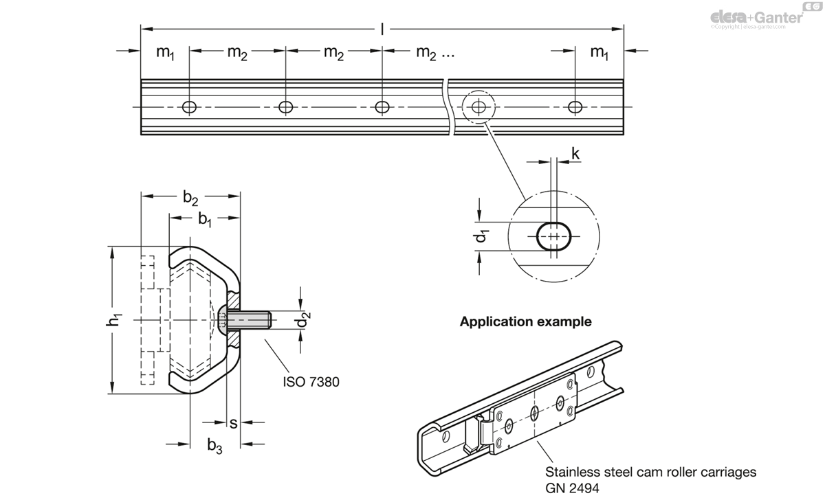 Stainless Steel Cam Roller Linear Guide Rails