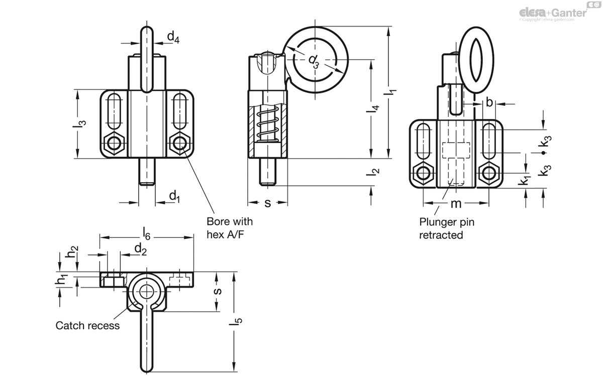 Steel, with Rest Position, with Pull Ring