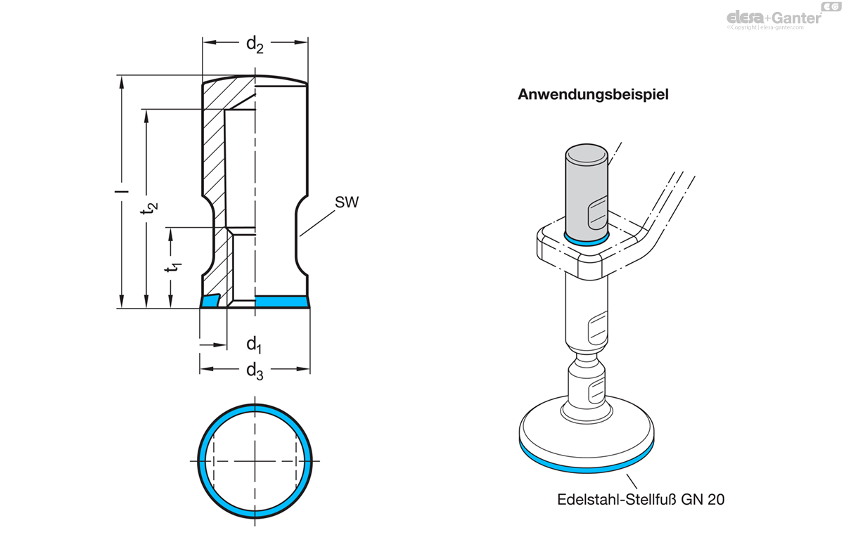 mit EPDM Dichtring