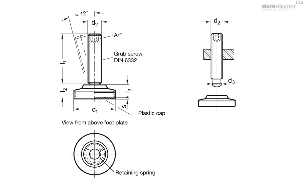 With plastic cap, gliding