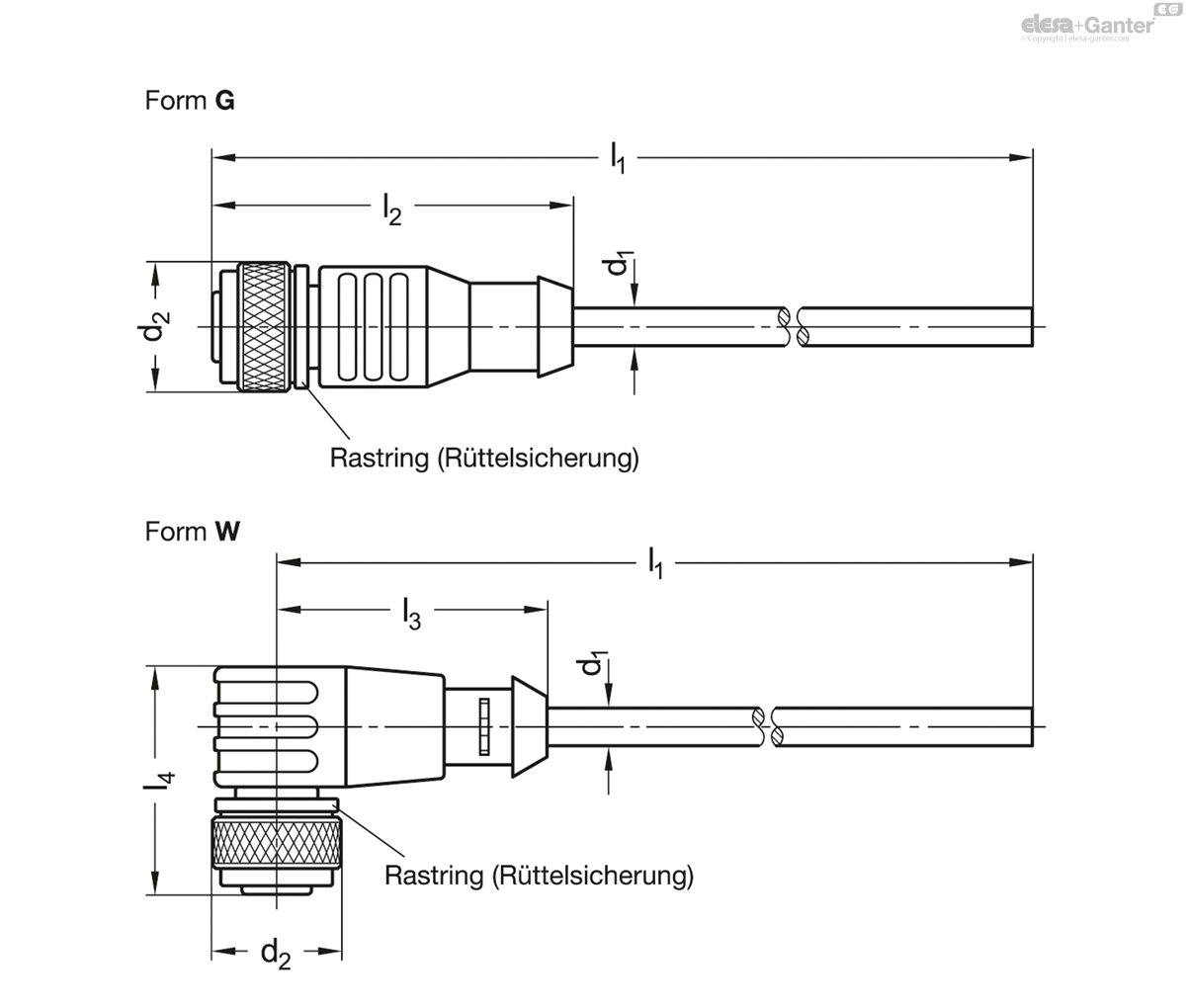 Kabel mit Anschlusskupplung