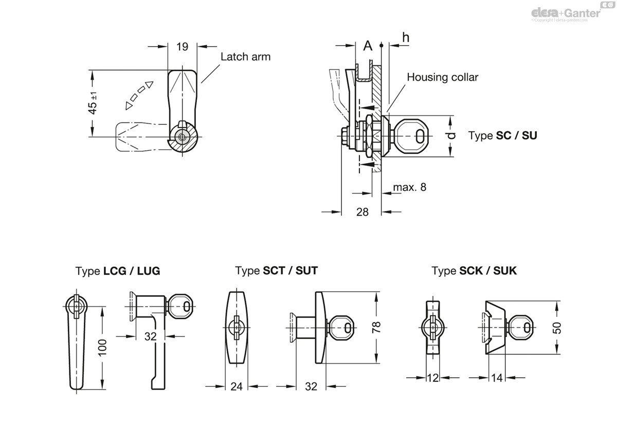 Housing collar powder coated