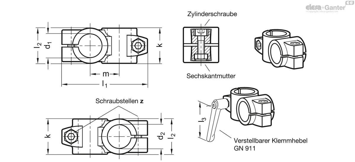 Kreuz-Klemmverbinder