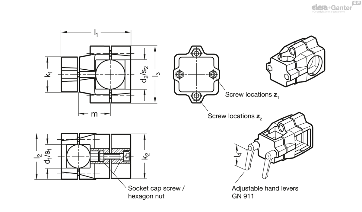Two-Way Connector Clamps