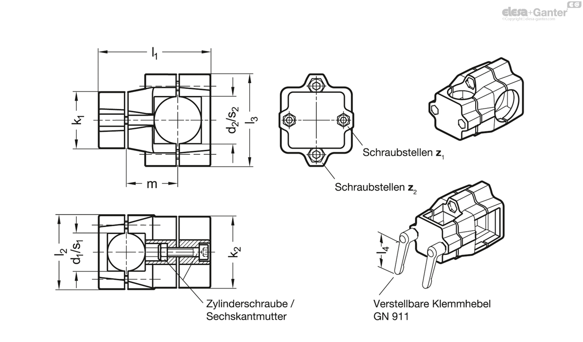 Kreuz-Klemmverbinder