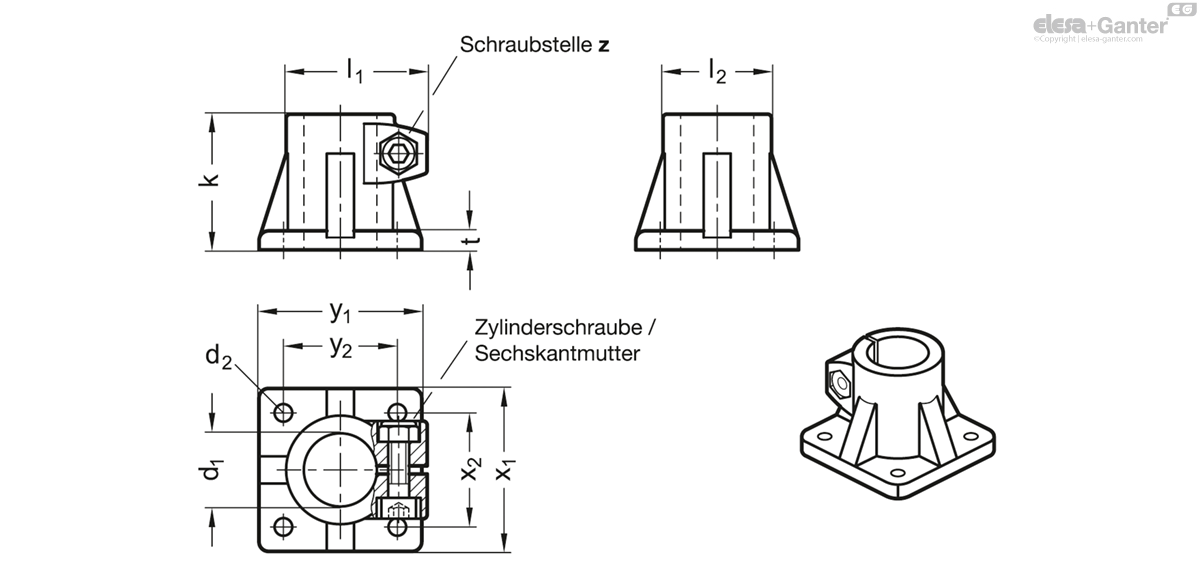 Fuß-Klemmverbinder