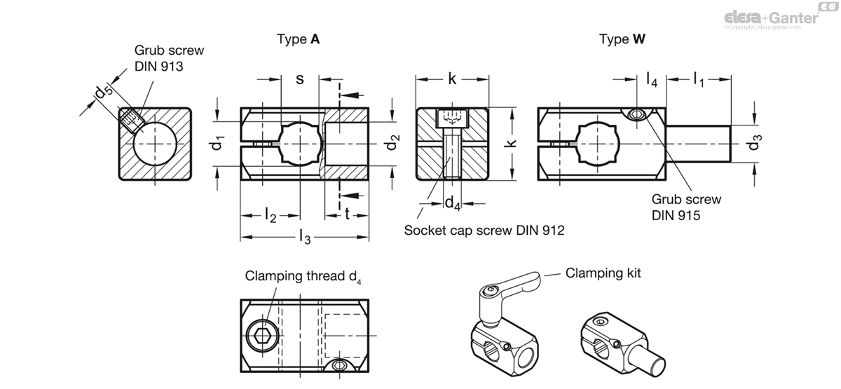 T-Clamp mountings